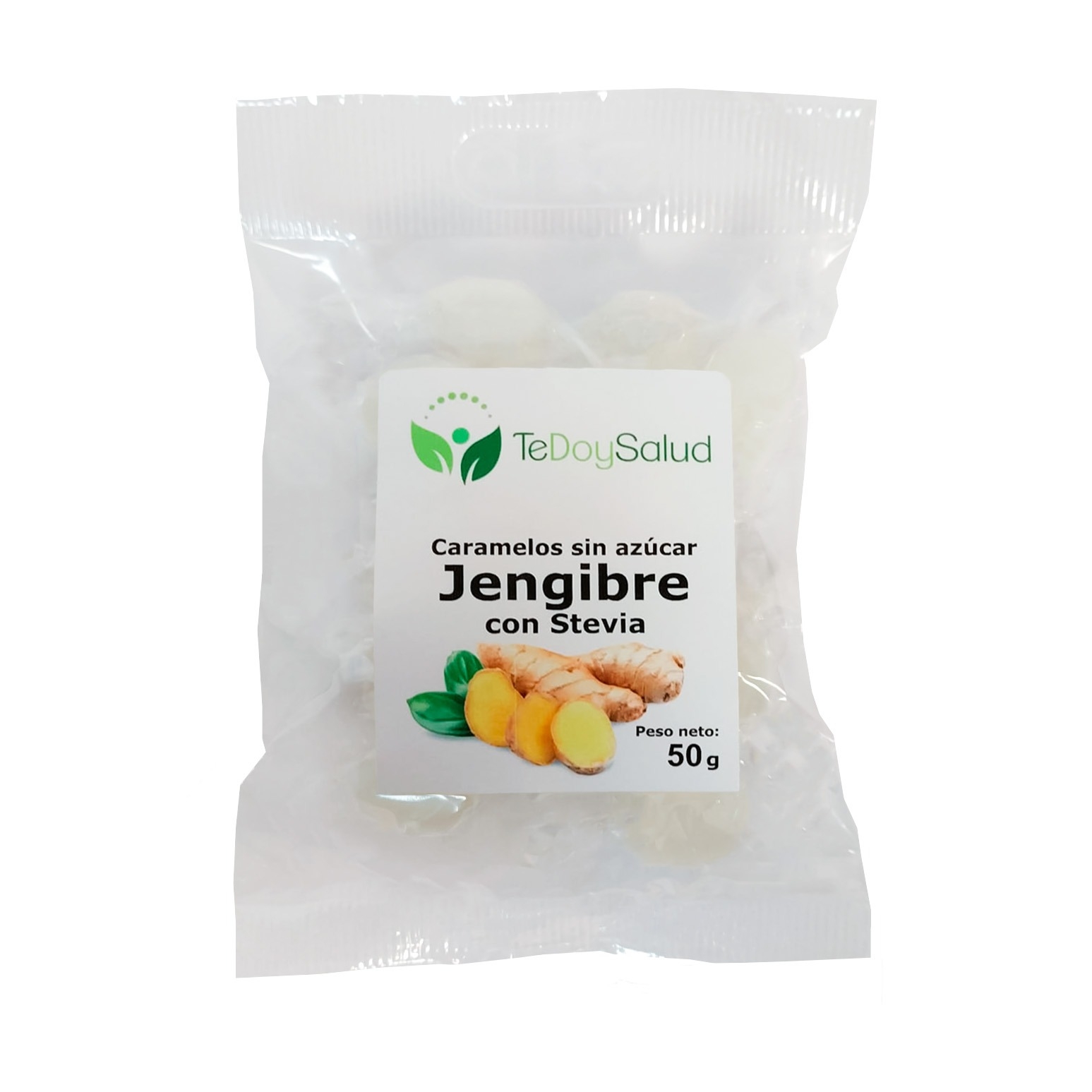 Caramelos de Jengibre Con Stevia 50Grs.