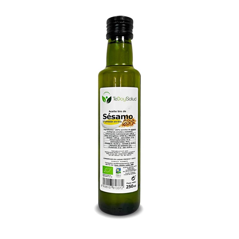 Aceite de Sésamo Bio 250 Ml Tedoysalud