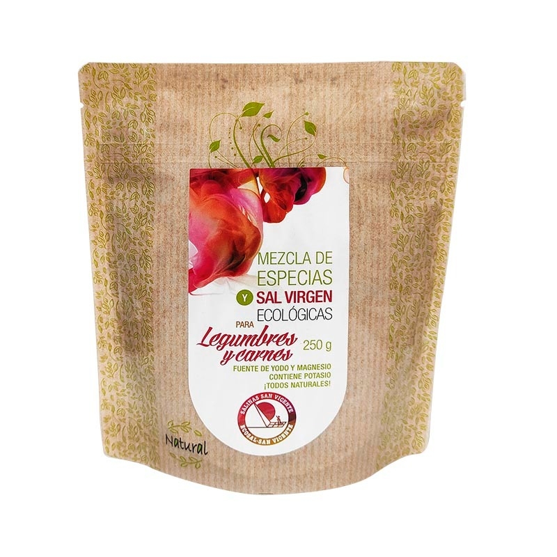 Sal Virgen y Especias (Legumbres y Carnes) Eco 250Gr. Salinas San Vicente